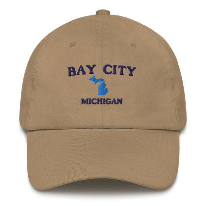 'Bay City Michigan' Dad Hat (w/ Michigan Outline)