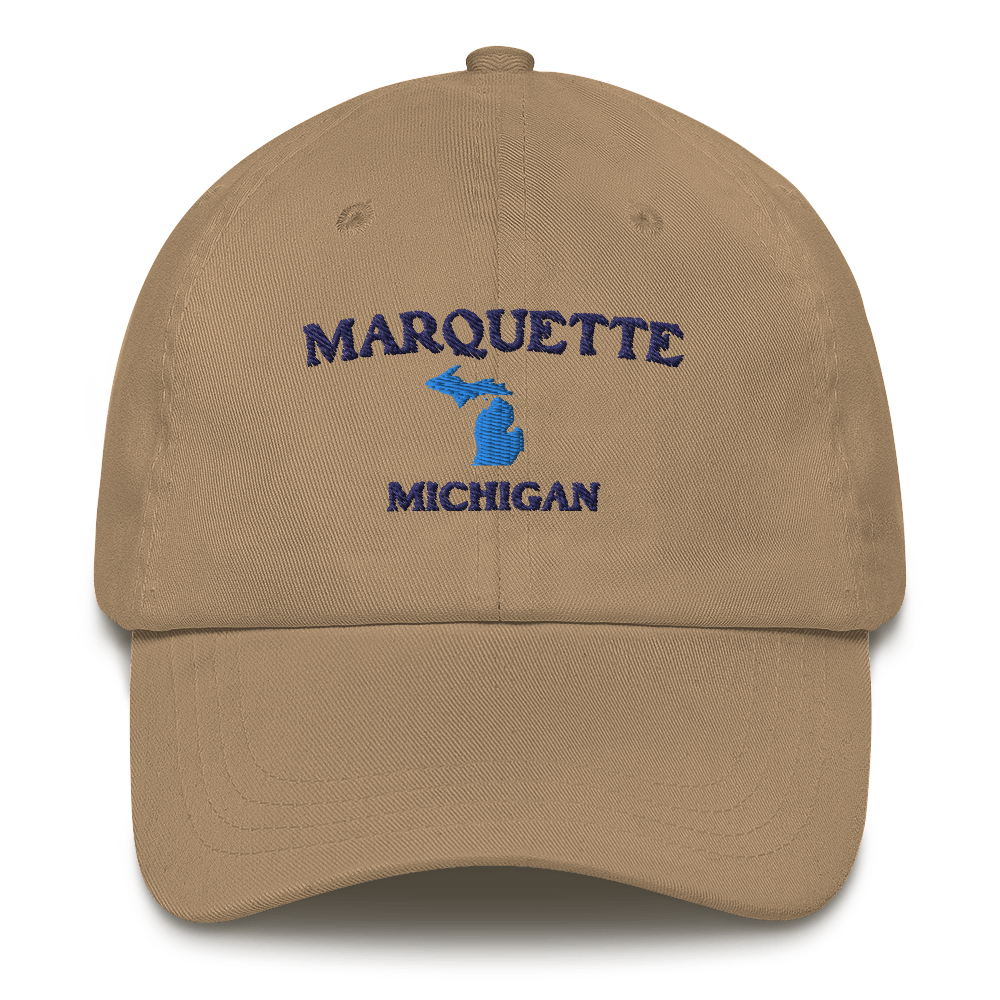 'Marquette Michigan' Dad Hat (w/ Michigan Outline)