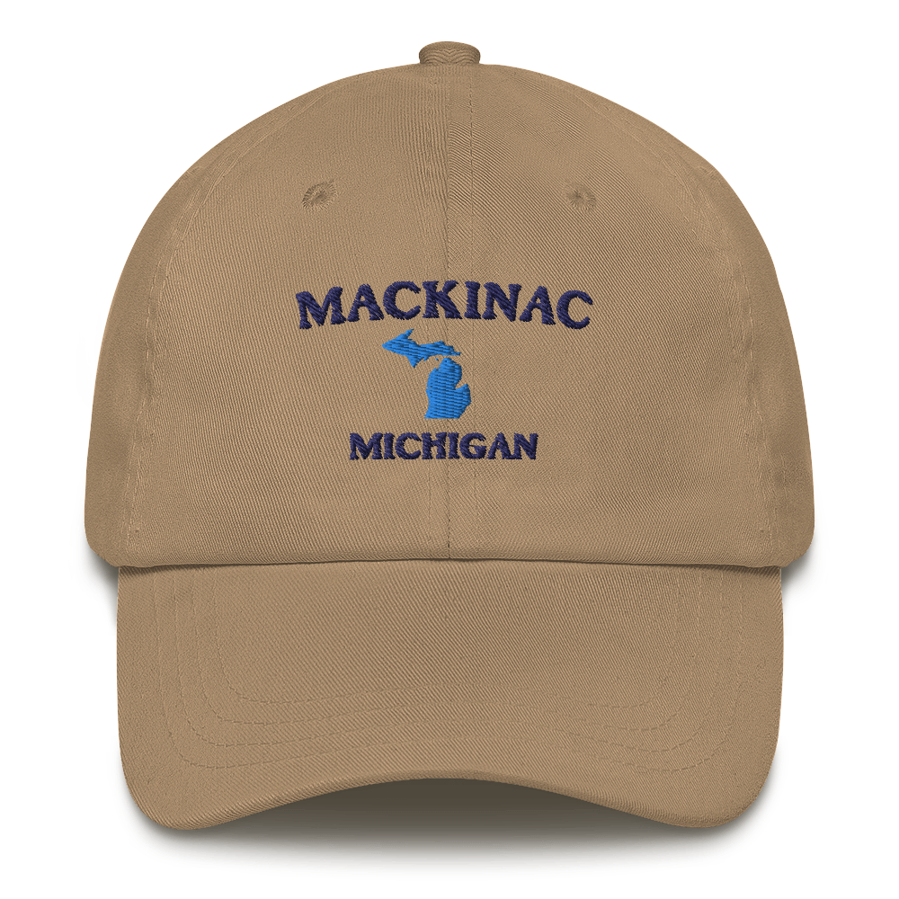 'Mackinac Michigan' Dad Hat (w/ Michigan Outline)