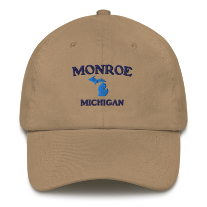 'Monroe Michigan' Dad Hat (w/ Michigan Outline)