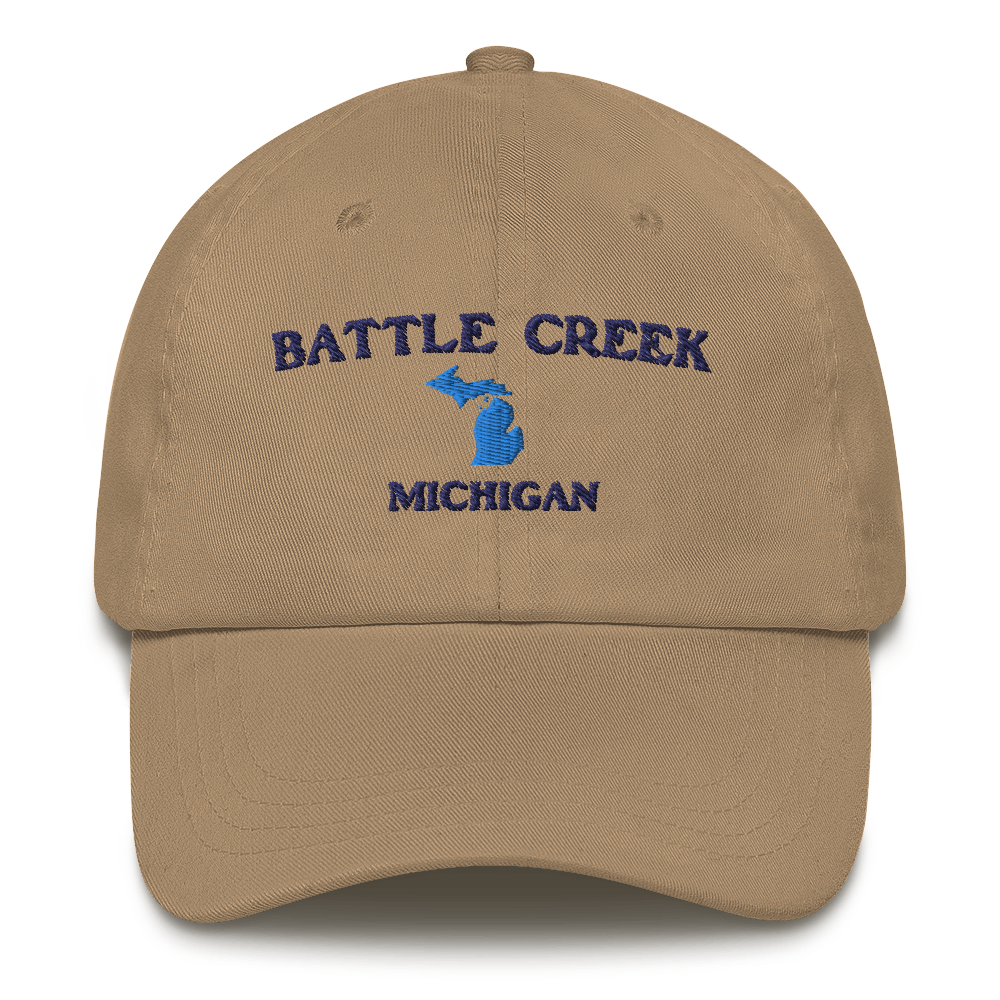 'Battle Creek Michigan' Dad Hat (w/ Michigan Outline)