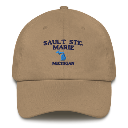 'Sault Ste. Marie' Dad Hat (w/ Michigan Outline)