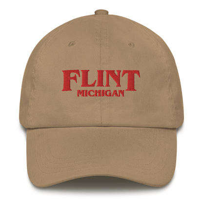 'Flint Michigan' Dad Hat (1980s Drama Parody)