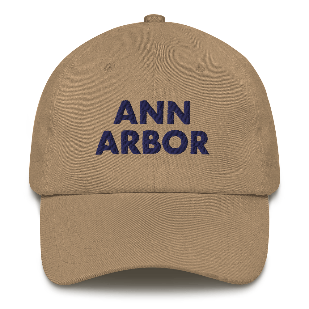 'Ann Arbor' Dad Hat | Gold/Navy Embroidery