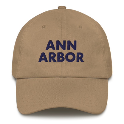 'Ann Arbor' Dad Hat | Gold/Navy Embroidery