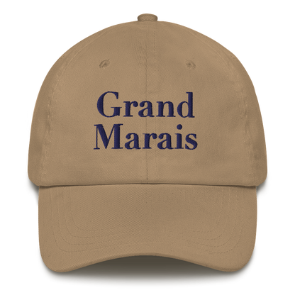 'Grand Marais' Dad Hat | White/Black Embroidery