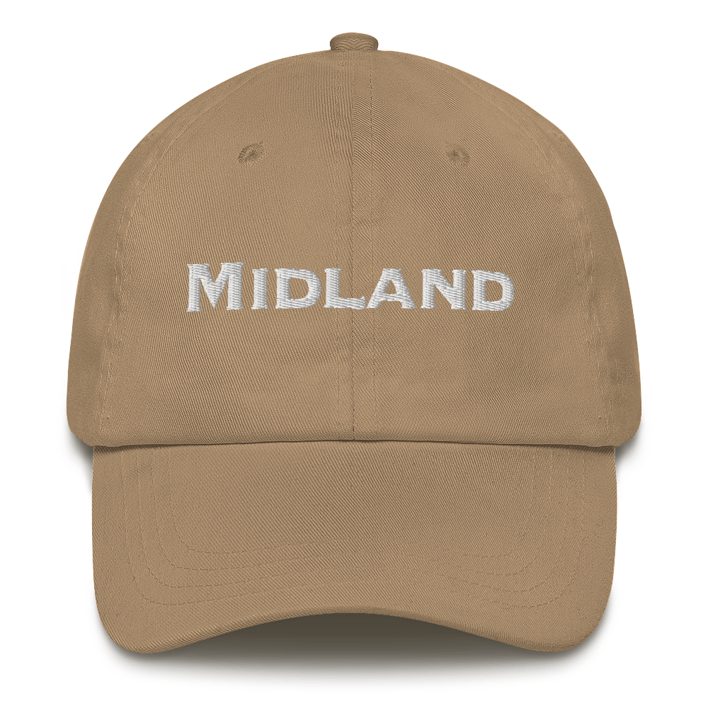 'Midland' Dad Hat | White/Black Embrodery