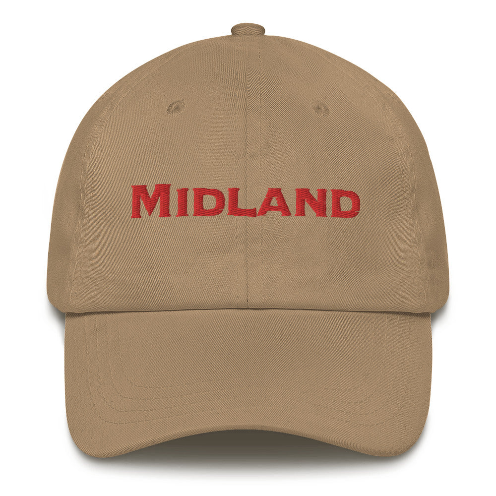 'Midland' Dad Hat | Red Embroidery