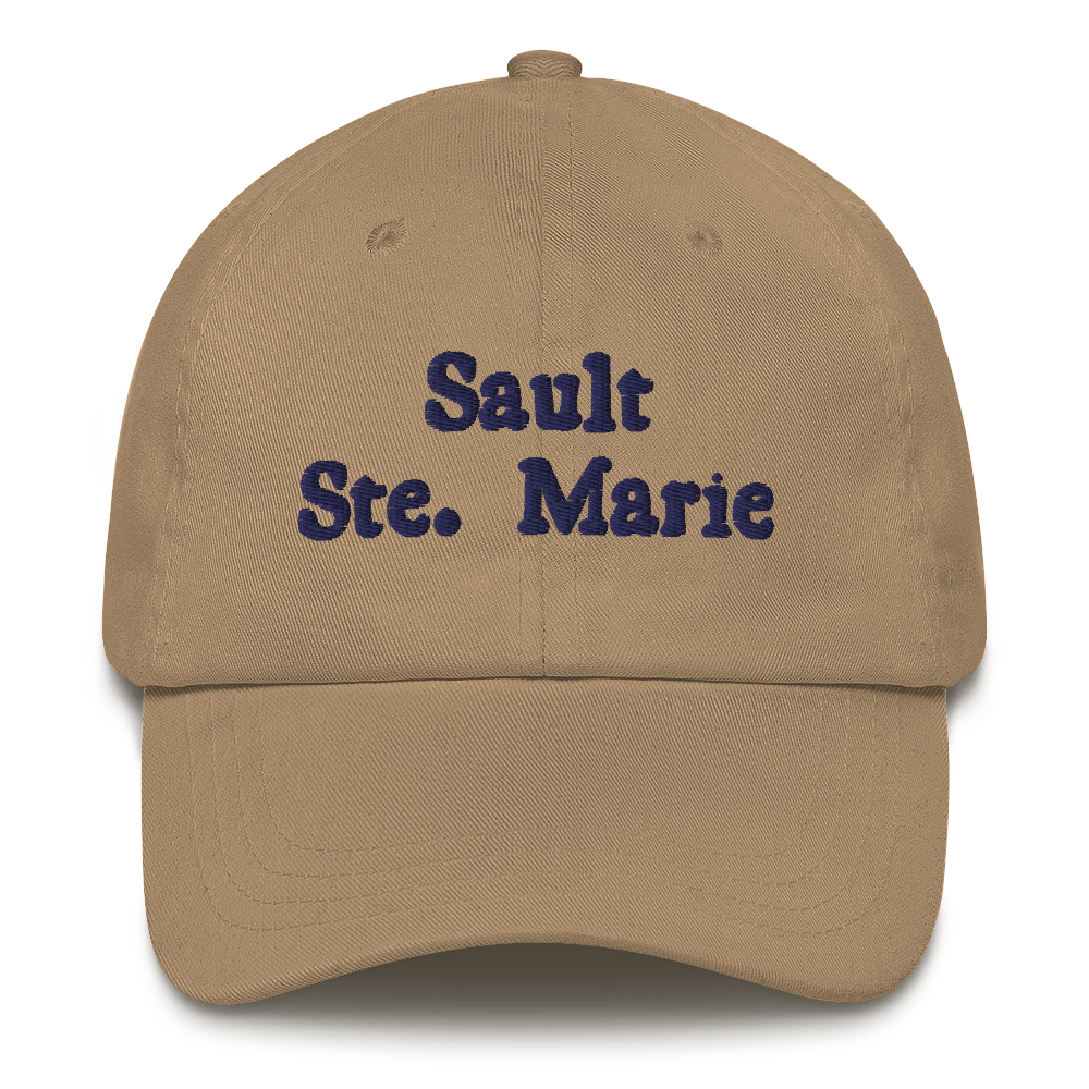 'Sault Ste. Marie' Dad Hat | White/Navy Embroidery