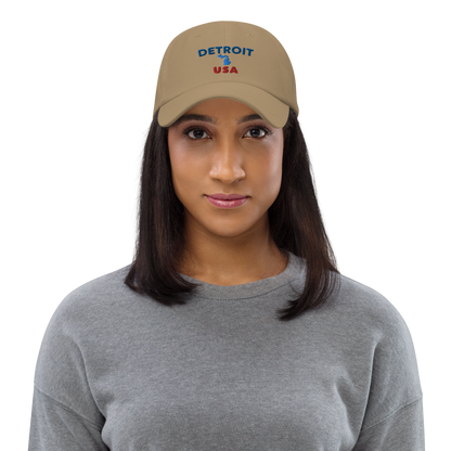 'Detroit USA' Dad Hat (w/ Michigan Outline)