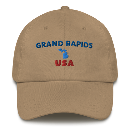 'Grand Rapids USA' Dad Hat (w/ Michigan Outline)