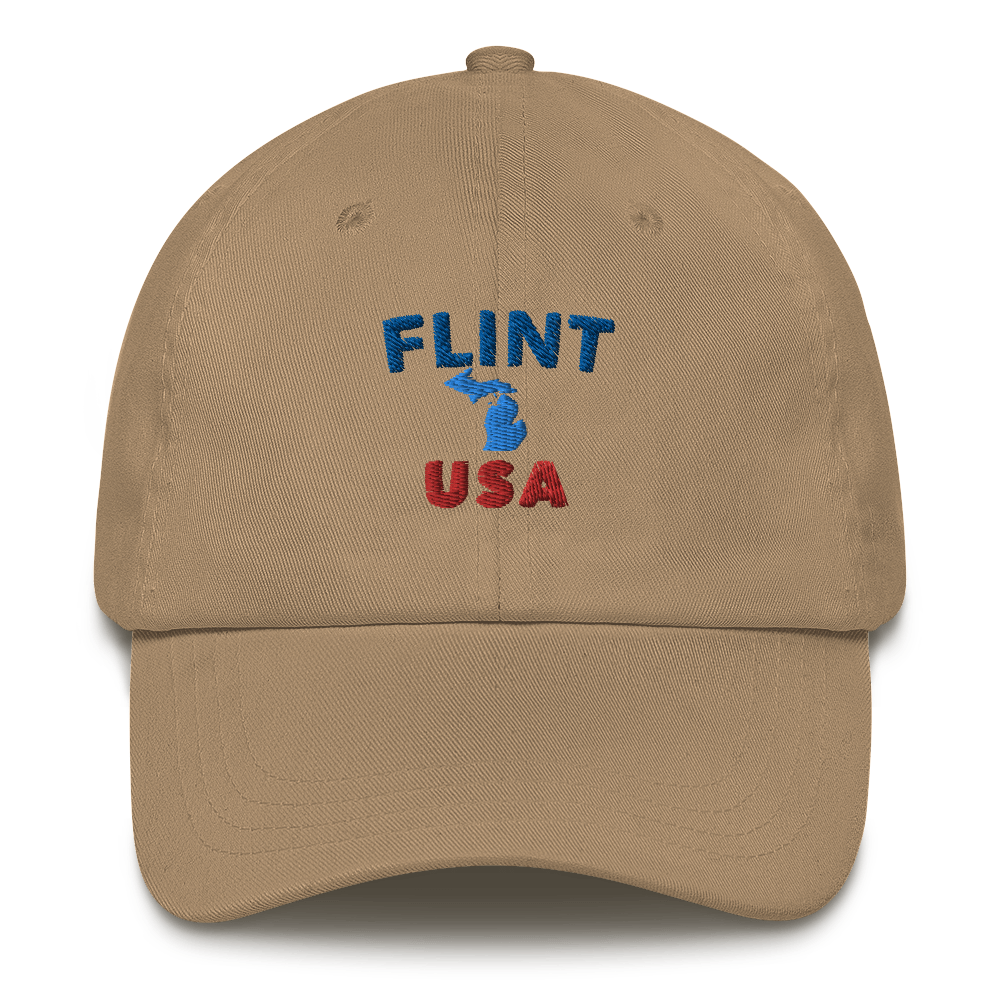 'Flint USA' Dad Hat (w/ Michigan Outline)