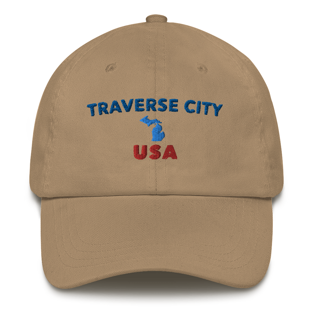 'Traverse City USA' Dad Hat (w/ Michigan Outline)