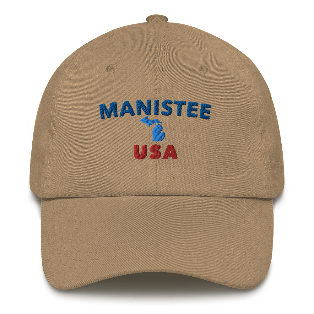 'Manistee USA' Dad Hat (w/ Michigan Outline)