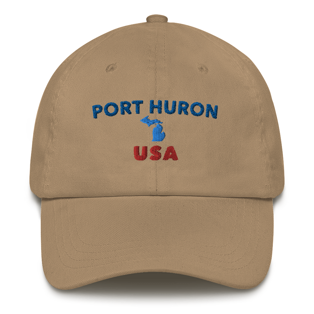 'Port Huron USA' Dad Hat (w/Michigan Outline)