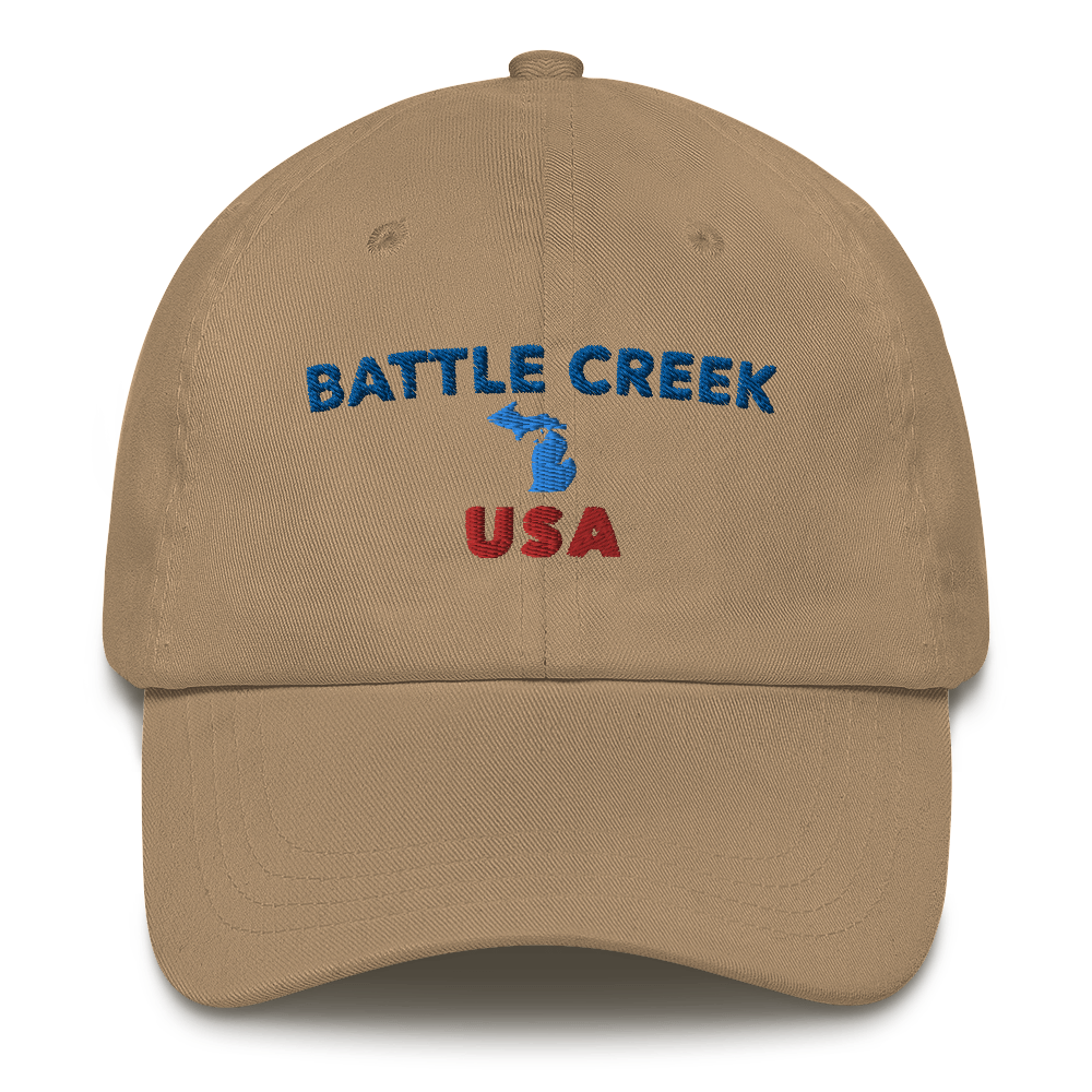 'Battle Creek USA' Dad Hat (w/ Michigan Outline)