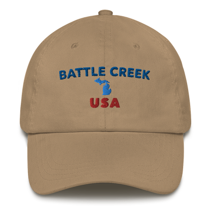 'Battle Creek USA' Dad Hat (w/ Michigan Outline)