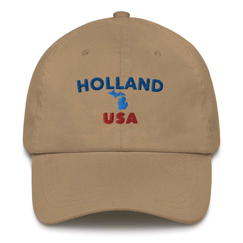 'Holland USA' Dad Hat (w/ Michigan Outline)