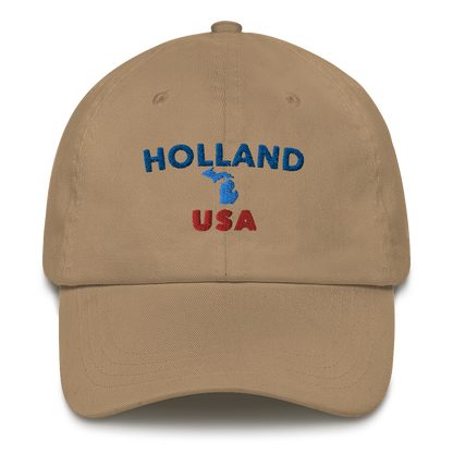 'Holland USA' Dad Hat (w/ Michigan Outline)