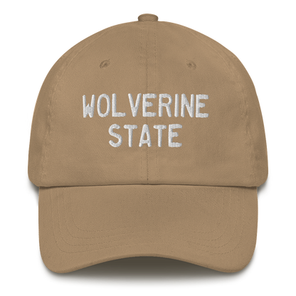 Michigan 'Wolverine State' Dad Hat (Licence Plate Font)