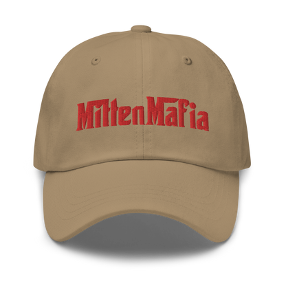 Michigan 'MittenMafia' Dad Hat (Gangster Font) | Red Embroidery