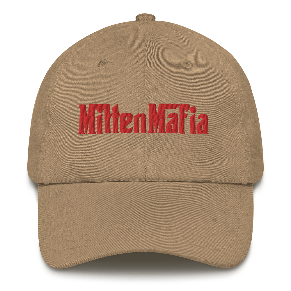 Michigan 'MittenMafia' Dad Hat (Gangster Font) | Red Embroidery