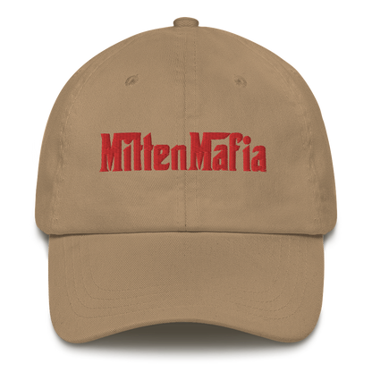 Michigan 'MittenMafia' Dad Hat (Gangster Font) | Red Embroidery