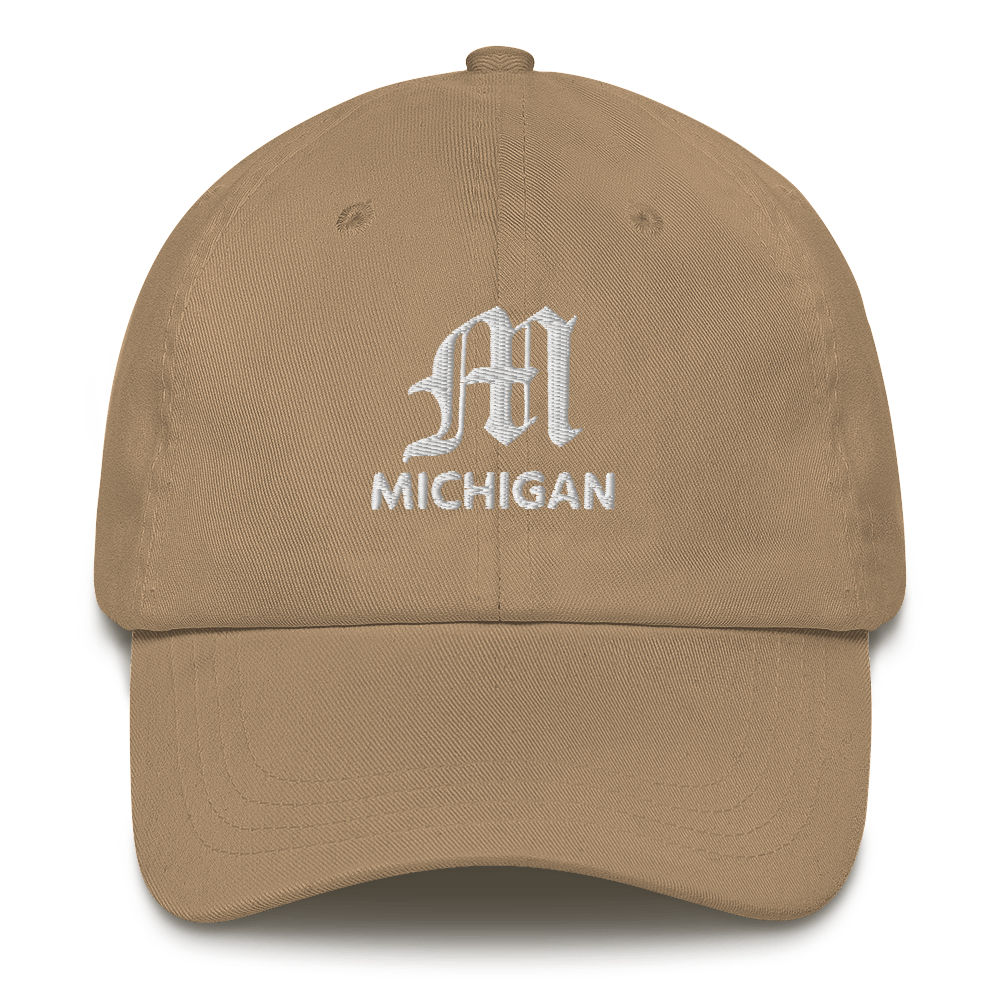 'Michigan' Dad Hat (w/ Old English 'M')