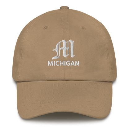 'Michigan' Dad Hat (w/ Old English 'M')