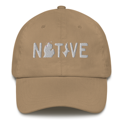 Michigan 'Native' Dad Hat (Licence Plate Font)