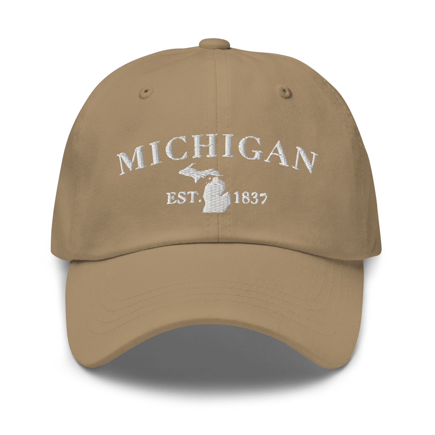 'Michigan EST 1837' Dad Hat (Didone Font)