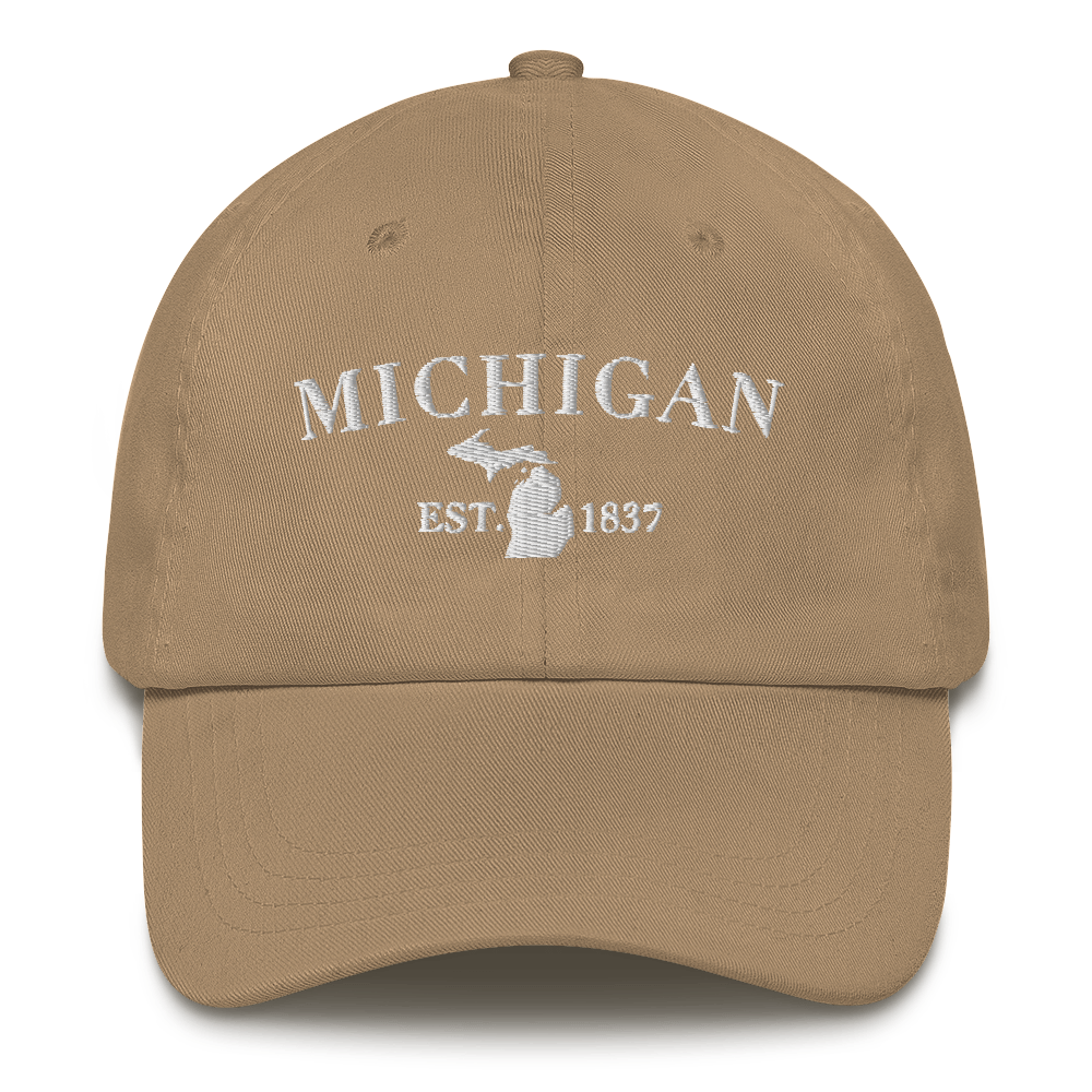 'Michigan EST 1837' Dad Hat (Didone Font)