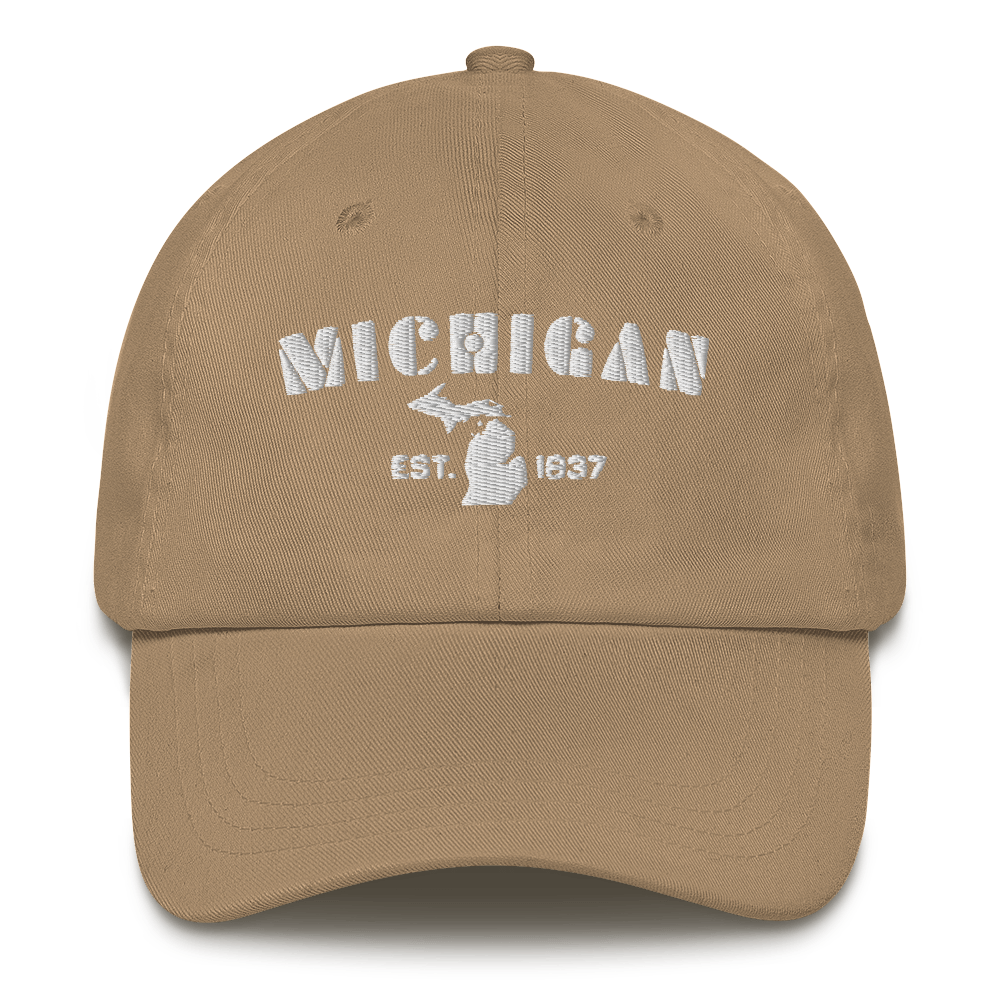 'Michigan EST 1837' Dad Hat (Art Deco Font)