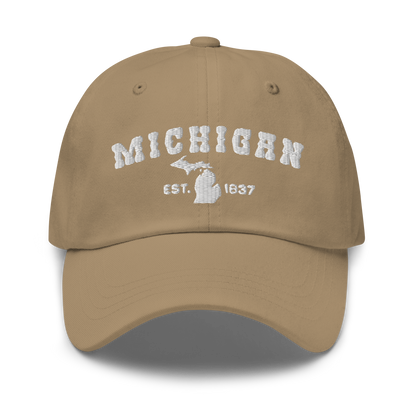 'Michigan EST 1837' Dad Hat (Western Font)