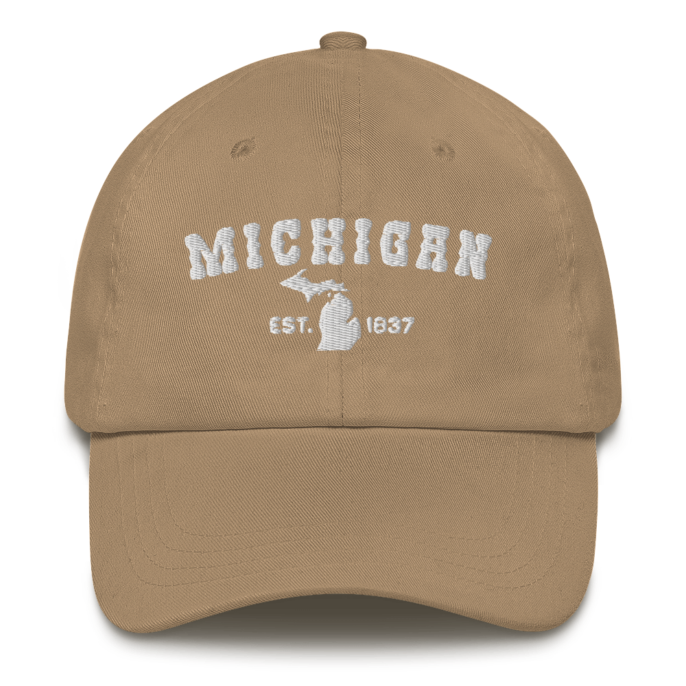 'Michigan EST 1837' Dad Hat (Western Font)