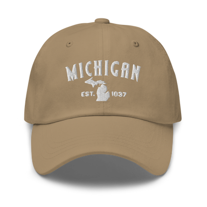 'Michigan EST 1837' Dad Hat (Vicious Mustelid Font)