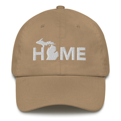 Michigan 'Home' Dad Hat (Geometric Sans Font)