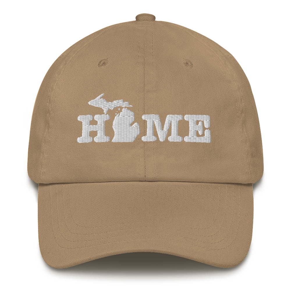 Michigan 'Home' Dad Hat (Typewriter Font)