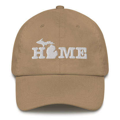 Michigan 'Home' Dad Hat (Typewriter Font)