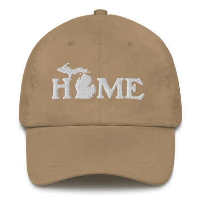 Michigan 'Home' Dad Hat (Woodcut Font)