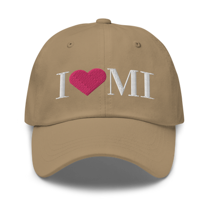 Michigan 'I ❤️ MI' Dad Hat (Didone Font)