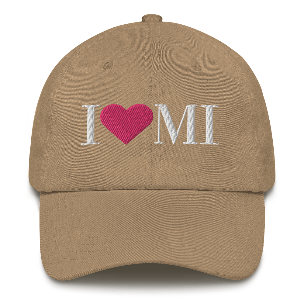 Michigan 'I ❤️ MI' Dad Hat (Didone Font)