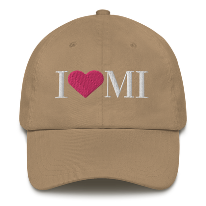 Michigan 'I ❤️ MI' Dad Hat (Didone Font)