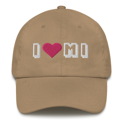 Michigan 'I ❤️ MI' Dad Hat (Arcade Font)