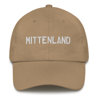 Michigan 'Mittenland' Dad Hat (Licence Plate Font)