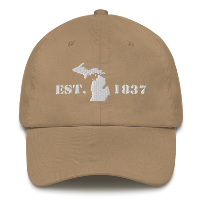 Michigan 'EST 1837' Dad Hat (Army Font)