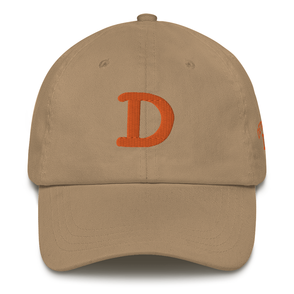 Detroit 'Old French D' Dad Hat (w/ Side Design) | Orange Embroidery