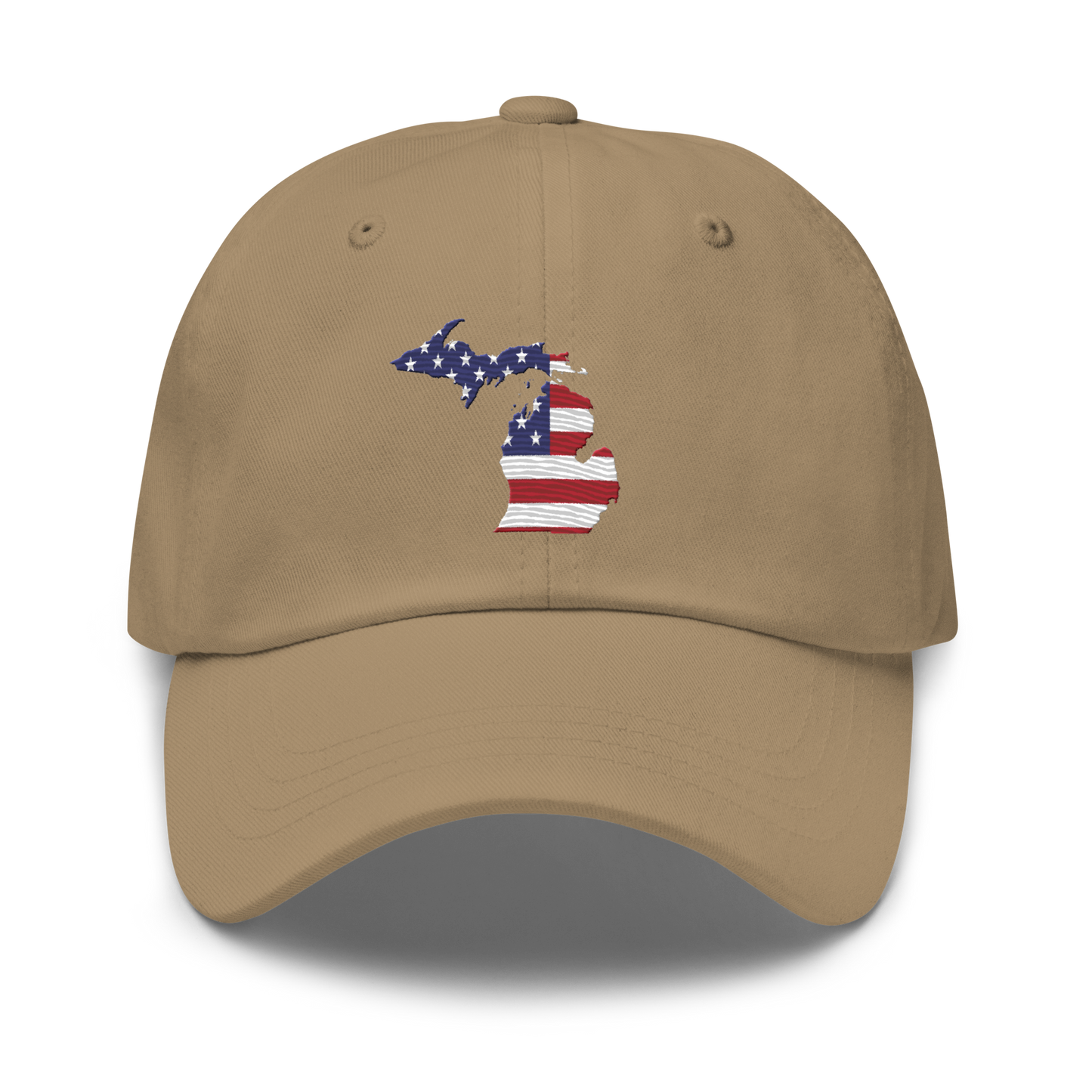 State of Michigan Dad Hat (w/ USA Flag Outline)