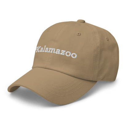 'Kalamazoo' Dad Hat | White/Black Embroidery