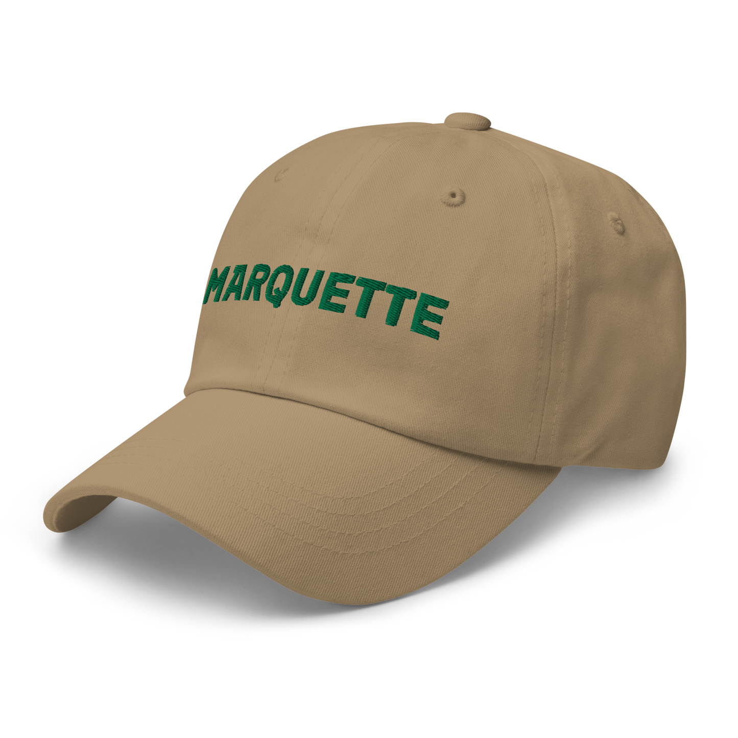 'Marquette' Dad Hat | Gold/Green Embroidery